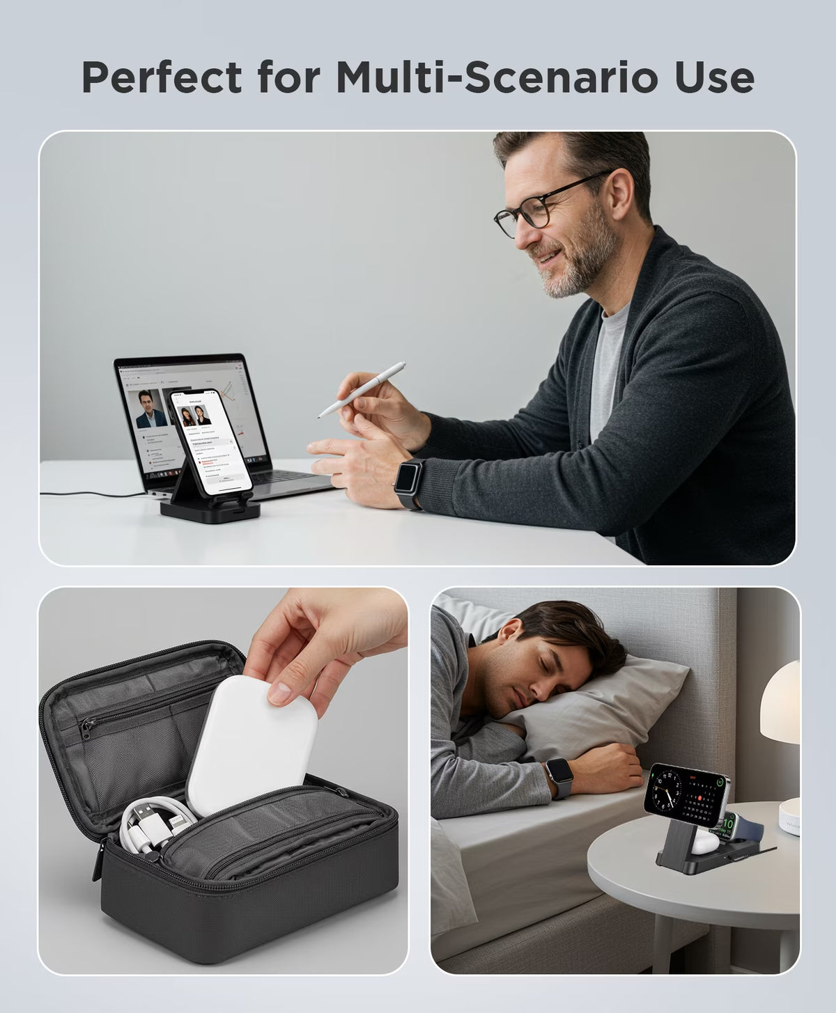 The Omnipoint 3-in-1 Folding MagSafe Charging Hub