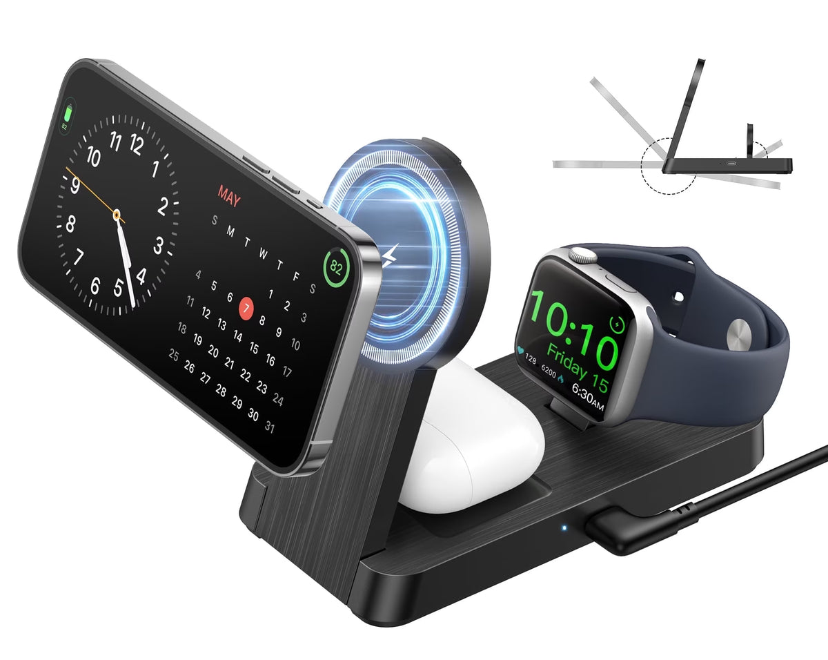 The Omnipoint 3-in-1 Folding MagSafe Charging Hub